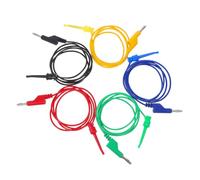 GLEAVI 5 Pièces Câbles de Test Flexibles avec Fiches Banane Empilables Conducteurs Haute Conductivité pour Mesures Électriques Industrielles et Laboratoire Connecteurs pour Tests de