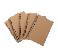 GLEAVI 5 Pièces Carnet à Spirale en Papier Kraft Marron pour Plan Mensuel | Style Rétro Simple, Écriture Créative, Léger et Pratique, Pages Faciles à Tourner, Usage Quotidien