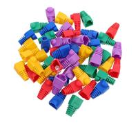 GLEAVI 50 pièces Lot de Manchons de Protection pour Câble Réseau PVC Cache Câbles Compatibles de Connecteur Ethernet Résistants à Lusure Installation Facile sans Outils