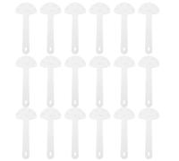 GLEAVI 50pcs plastic fan handles, round fan handle blanks, sturdy grip, smooth finish, 6 inch, for wedding fan components and craft use