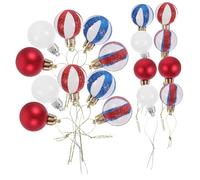 GLEAVI 54 pièces Suspensions Balles Décoratives Drapeau Américain Ornement de Fête Patriotique pour Décoration Intérieure et Extérieure Ambiance Festive pour et Jour de Lindépendance