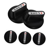 GLEAVI 5pièces Boutons De Commande Pour Cuisinière à Gaz Remplacement Boutons Plastique De Rechange Pour Brûleurs De Table