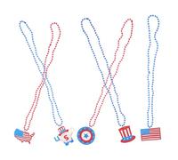 GLEAVI 5pièces Colliers Patriotiques Pour Accessoires De Fête Pour De Indépendance Pour Célébrations Et Tenue