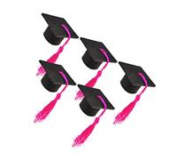 GLEAVI 5pièces Mini-Capsule Doctorale Couvre-Bouteille Doctorale Housse à Pompon Décoration De Fête De Remise De Diplôme