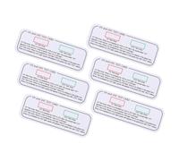 GLEAVI 6 Pièces Essai UV carte de test UV papiers de test pour UV bandelette de test UV bandelette de test d'intérieur testeur d'ampoules rayons ultraviolets carte d'instructions outil