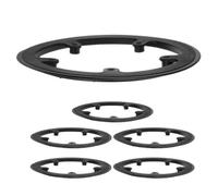 GLEAVI 6 Pièces Protège-Plateau en Plastique Noir pour Vélo VTT 40 Dents, Compatibilité Structure Cinq Trous, pour Aventures en Plein Air