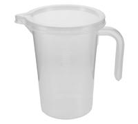GLEAVI 6 Pièces Set de Gobelets Doseurs Plastique avec Poignée et Couvercle Tasses Graduées Transparentes pour Mesures Précises de Cuisine et Laboratoire