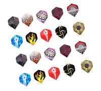 GLEAVI 60 Pièces Ailes de Queue de Fléchettes pour Sports de Plein Air Accessoires de Jeu en Matériau Solide Motifs Colorés 30 Pièces par Lot pour Bricolage et Loisirs Sportifs