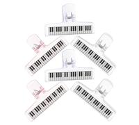 GLEAVI 6pcs Pinces à Partitions pour Piano en Acrylique et Métal, Légères et Élégantes, pour Musiciens Professionnels Lors de Concerts et Spectacles