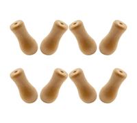 GLEAVI 8 Pièces Boutons de Cordon en Bois Beige pour Stores, Forme Boule | Pompons Suspendus Rustiques, Installation Facile, Usage pour Stores en Bois et Cordons de Fenêtre