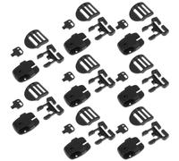GLEAVI 8 Pièces Kit de Réparation de Loquets pour Couvercle de Spa en Abs Noir, Clips de Verrouillage Polyvalents pour Usage Domestique et Commercial