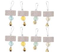 GLEAVI 8pièces Pierre à Mâcher Naturelle Forme de Fleur pour Lapins Hamsters Chinchillas et Cochons Jouet de Dentition pour Petits Animaux Couleur Aléatoire