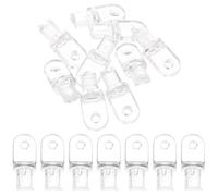GLEAVI Accessoire pour Stores Blanc en PP, Embouts de Baguette à Crochet, 20 Pièces, Design Simple et Léger pour Remplacement et Fermeture des Stores la Maison