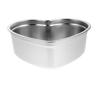 GLEAVI Assiette à Collation en Acier Inoxydable Forme Cœur Argenté, Bol Polyvalent pour Fruits et Sauce, pour Dîners Romantiques et Occasions Festives Réutilisable
