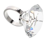 GLEAVI Bague Décorative en Verre Transparent 6 CM Accessoire pour Mariage et Fiançailles Bague Factice pour Décoration de Fête et Accessoires de Mariage