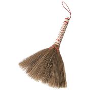 GLEAVI Balai Fait Main Mini pour Bureau et Nettoyage Ménager Balayette Compacte en Paille Naturelle Accessoire de Nettoyage pour Clavier Ordinateur et Voiture - 1 Couleur Aléatoire