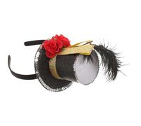 GLEAVI Bandeau Chapeau Haut-de-forme Vintage Mini pour Femme, Accessoire Cheveux Carnaval et Fête, Décorations Cosplay et Bal Masqué, Serrage-tête Costume Party, Bandeaux pour Événements