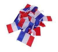 GLEAVI Bannière de Drapeau Français en Miniatures Décorations de Fête à Thème Couleur Vive Décoratif pour Événements et Célébrations 1 Ensemble
