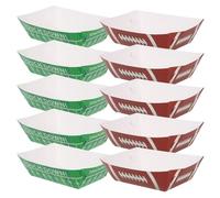 GLEAVI Barquettes Alimentaires en Papier Kraft 50 Pièces 11X67X43 CM Plateaux Ouverts pour Hot-Dogs Ailes de Poulet et Snacks pour Buffet Fête Thème Football Service Traiteur