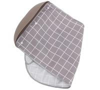 GLEAVI Bavoir Imperméable Grand Format pour Personnes Âgées Lavable et Réutilisable Protection Vêtements Adulte pour Manger Bavoirs à Motifs Discrets Gris Accessoire Pratique pour