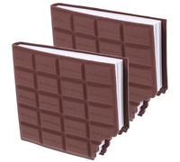 GLEAVI Bloc-notes en forme de chocolat 2pcs papier café notes adhésives fortes pour bureau école et maison 10.50 x 9.00 x 1.60 cm