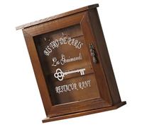 GLEAVI Boîte à Clés Murale en Bois Multifonction 1 Pièce Étui à Clés Suspendu pour Entrée Salon ou Maison Rangement Mural Sécurisé Petit Courrier Support Rangement Pratique