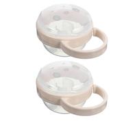 GLEAVI Boîte à Tétine Portable en Pp Blanc 2pcs Crochet, Étui Fiable pour Rangement et Protection des Sucettes, à Couches ou Poussette