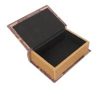 GLEAVI Boîte Cadeau Bois Style Bible Coffret de Noël Décoratif Accessoire pour Ranger Bonbons et Petits Objets