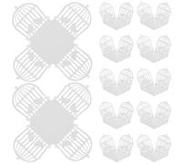 GLEAVI Boîte de Chocolats de Mariage 50 Pièces en Papier Blanc Ajouré Forme Cage Décorative pour Emballage de Truffes Chocolat et Desserts, Emballage Présent pour Fête et Célébration