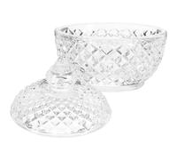 GLEAVI Boîte Verre avec Couvercle Style Diamant pour Rangement Bijoux et Bonbons Organisateur Décoratif pour Chambre Salon Fête des Mères Mariage Noël Saint Valentin