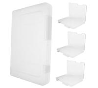 GLEAVI Boîtes De Rangement A5 Portables 4 Pièces en Polypropylène Transparentes Fermeture Hermétique pour Documents Et Dossiers De Projet, Organiseur Plastique Résistant pour Bureau, Maison Et Voyage