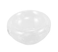 GLEAVI Bol à Salade Transparent Verre à Double Couche Bol à Fruits Snacks et Desserts pour Servir des Apéritifs Froids Compatible Micro Ondes