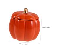 GLEAVI Bol à Soupe Céramique Citrouille avec Couvercle Bol Individuel Polyvalent pour Soupe Dessert et Bonbons Au Lave Décoration Automnale pour Halloween et Thanksgiving