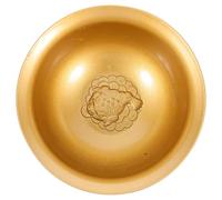 GLEAVI Bol de Feng Shui Alliage Doré Lotus Bassin Trésor Compact et Décoratif pour Bureau Maison de Fortune et Richesse
