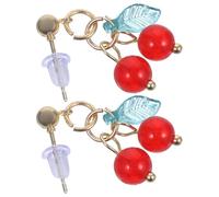 GLEAVI Boucles D’oreilles Cerise Vintage En Alliage Léger Rouge Éclatant, Accessoires Pour Femmes, Bijoux Fruités Élégants Idéals Fêtes Et Occasions Spéciales
