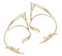 GLEAVI Boucles d'Oreilles Manchettes Géométriques Ajourées en Alliage Doré Légères Perçage Paire pour Femmes Bijoux Féeriques Élégants Adaptés à Toutes Occasions