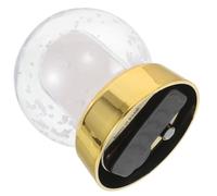 GLEAVI Boule à Neige Photo à Remplir 85 MM Socle Doré Cadre Plastique Transparent pour Sublimation Kit DIY Personnalisé pour Décoration Noël Mariage et Saint-Valentin