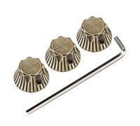 GLEAVI Boutons de Guitare Électrique Métal Tournesol 4 Pcs Cuivre, Bouton de Volume et Capuchon Sélecteur, Accessoires Compatibles Guitares Basses Jazz, Contrôle Précis et Design Unique