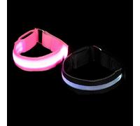 GLEAVI Bracelet de Course LED Lumineux Rechargeable USB Brassard Fluorescent Rose et Multicolore Réglable pour Bras et Cheville Accessoires de Sport pour Jogging et Sécurité Nocturne