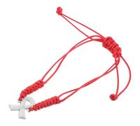 GLEAVI Bracelet Rouge de Sensibilisation à la Santé Mammaire pour Femme Tissé Main en Ruban de Soie Léger Accessoire Confortable et Polyvalent au Quotidien Nœud Rouge Symbolique