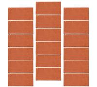 GLEAVI Briques Miniatures Rectangulaires en Terre Cuite Rouge, Lot de 40pcs sans Bavure Polissage Fin, Décorations pour Aquarium et Aménagement Micro Paysager