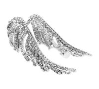 GLEAVI Broche ailes d'ange en argenté, épingle décorative unisexe, accessoire chic pour veste et costume, bijou de mariage et soirée, broche costume homme et femme, design élégant et raffiné