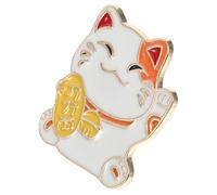 GLEAVI Broche Chat en Alliage de Style Japonerie, Épingle de Poitrine Cartoon Mignonne Maneki Neko, Accessoire Vestimentaire Décoratif pour Vêtements et Paquet, Présent Fille