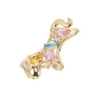 GLEAVI Broche Cheval Colorée en Zirconium Cubique Épingle de Revers Vintage Légère et Élégante Bijou Animalier pour Mariage Manteau ou Chapeau Présent Femme Symbole Force et