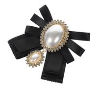 GLEAVI Broche Élégante de Nœud Perle Simulée et Cristaux, Design Épingle pour Robes et Chapeaux, pour Noël et Anniversaires