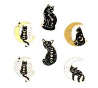 GLEAVI Broche en Alliage Animaux Dessin Animé 6 Pièces Multicolore Ornements Mode Femmes Accessoires Vêtements Fête Style Aléatoire