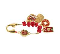 GLEAVI Broche Épingle de Sûreté Rouge Artisanale pour -nés et Femmes Enceintes, Amulette Feng Shui avec Nœud Chinois, Bijou de Protection Spirituelle et Chance, Accessoire Vêtement Bébé