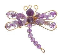GLEAVI Broche Libellule en Cristal Doré Violet Épingle Décorative Légère pour Vêtements Accessoire Femme Polyvalent pour Robes Châles et Tenues de Soirée