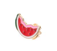 GLEAVI Broche Mini Pastèque Mignonne en Métal Coloré, Épingle à Vêtements Ludique, Accessoire Mode Femme, Paquet et Vêtement, Petite Taille Cartoon Fruit Éclatant