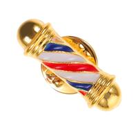 GLEAVI Broche Vintage en Alliage Doré, Épingle de Sûreté pour Coiffeur, Insigne de Barbier Tournant, Décoration Professionnelle pour Salon de Coiffure, Accessoire Mode Unisexe, 1 Pièce